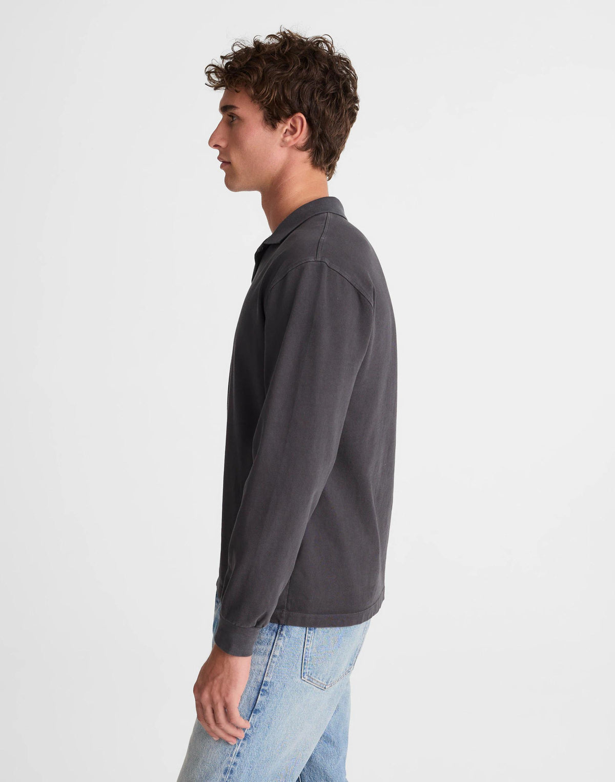 Compact-Knit Polo Coal | Madewell Classic