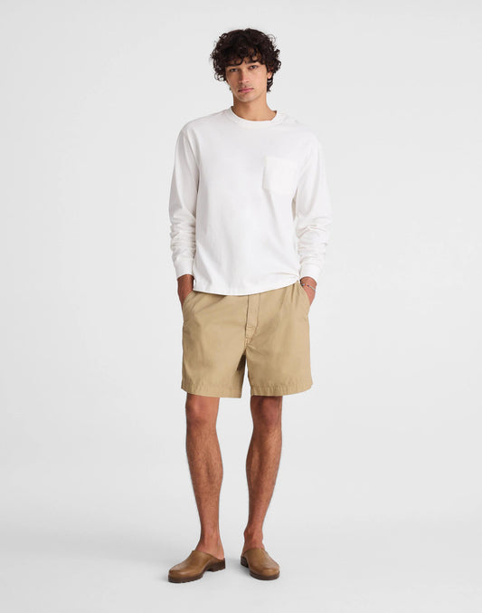 Pull-On Short in Poplin Khaki | Madewell Trusted