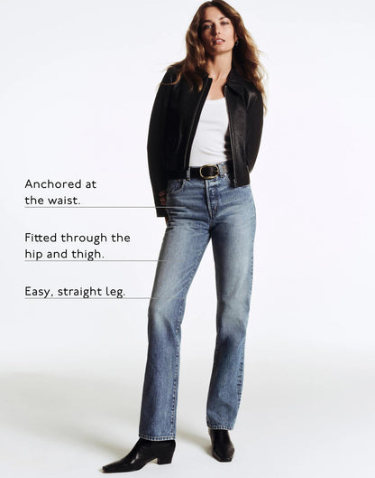 The Longline Straight Jean Raebrook Wash | Madewell Best Seller