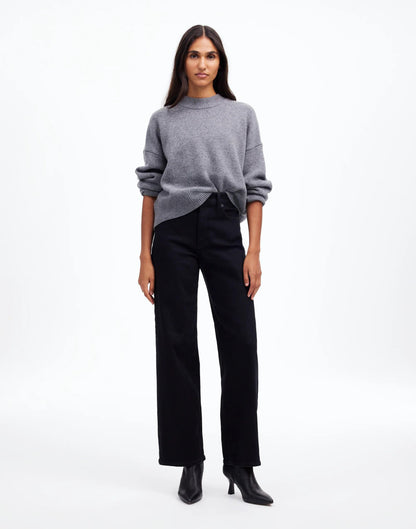 The Perfect Vintage Wide-Leg Jean Black Rinse Wash | Madewell Customer Favorite