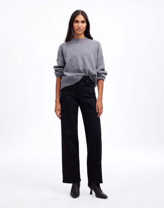 The Perfect Vintage Wide-Leg Jean Black Rinse Wash | Madewell Customer Favorite