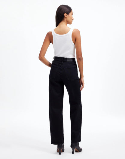 The Perfect Vintage Wide-Leg Jean Black Rinse Wash | Madewell Customer Favorite