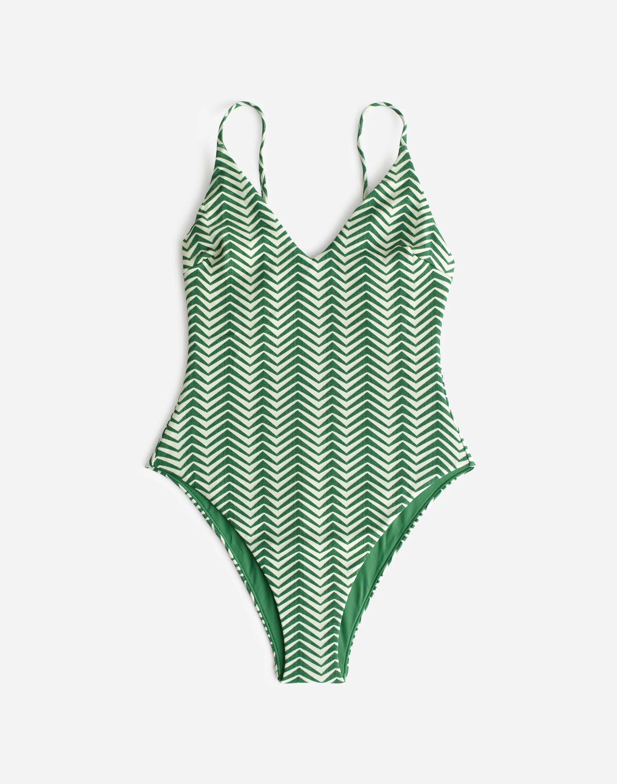 Zulu & Zephyr Green Zig Zag One-Piece Swimsuit Green Zig Zag | Madewell Value