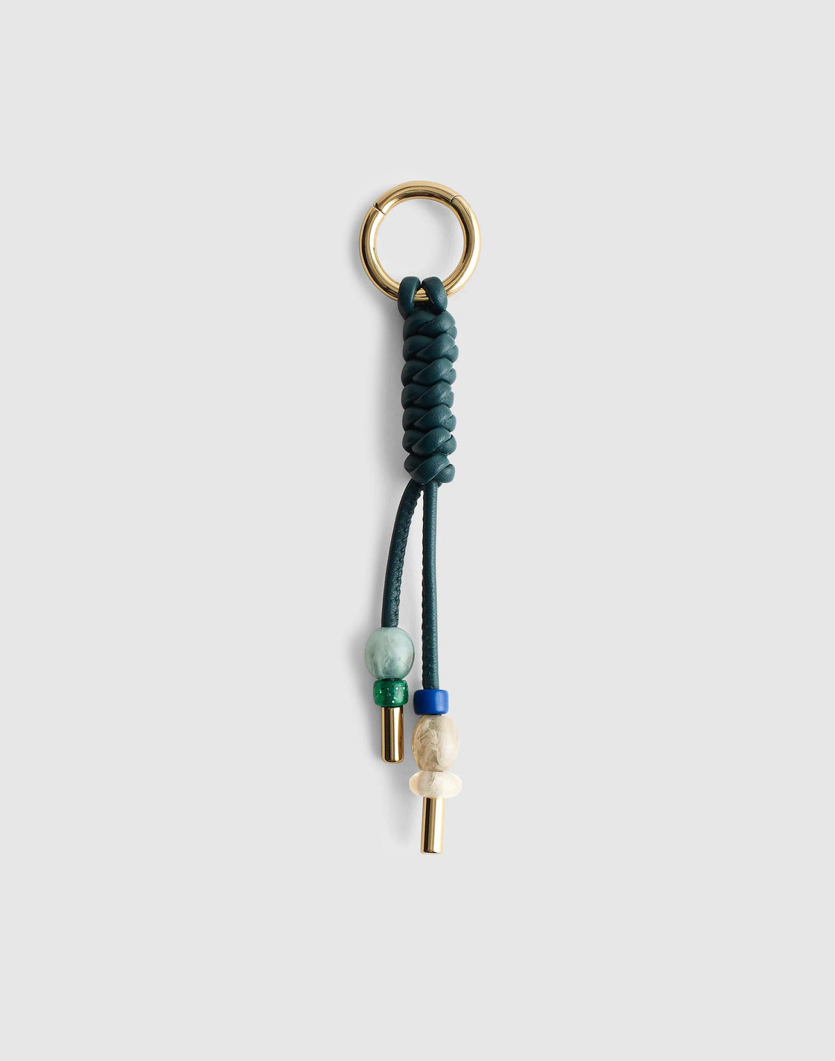 Braided Leather Bag Charm Forest | Madewell Great Value