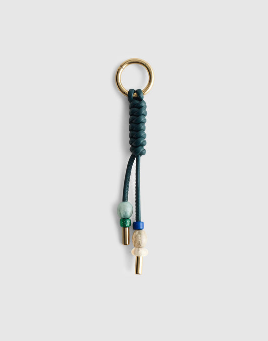 Braided Leather Bag Charm Forest | Madewell Great Value