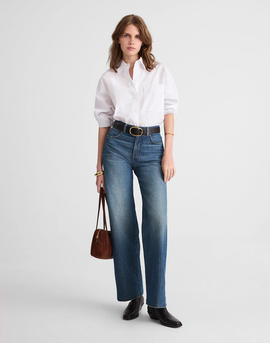 The Petite Perfect Vintage Wide-Leg Jean Harvey Wash | Madewell Featured