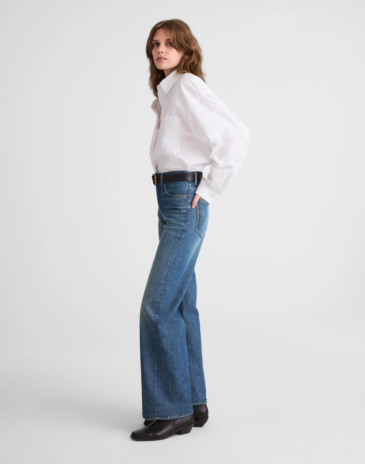 The Petite Perfect Vintage Wide-Leg Jean Harvey Wash | Madewell Featured