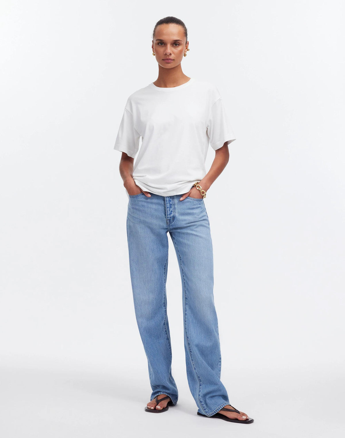 Cotton Relaxed Oversized Tee Eyelet White | Madewell Hot Sale