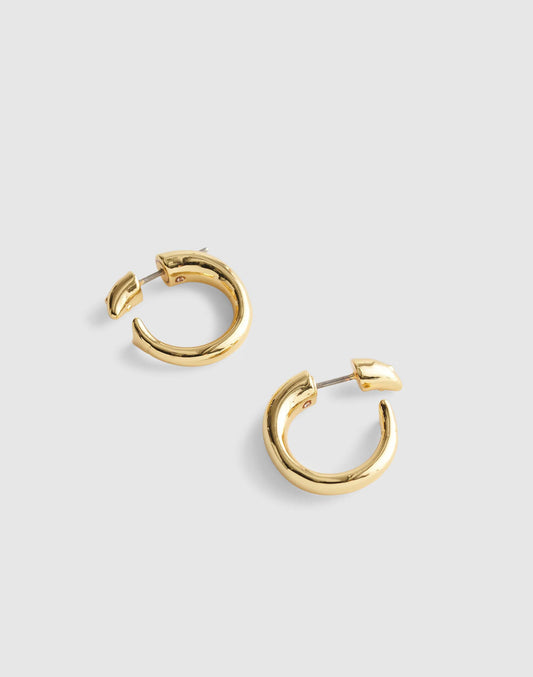 Fish Split Hoop Earrings Antique Gold | Madewell Classic