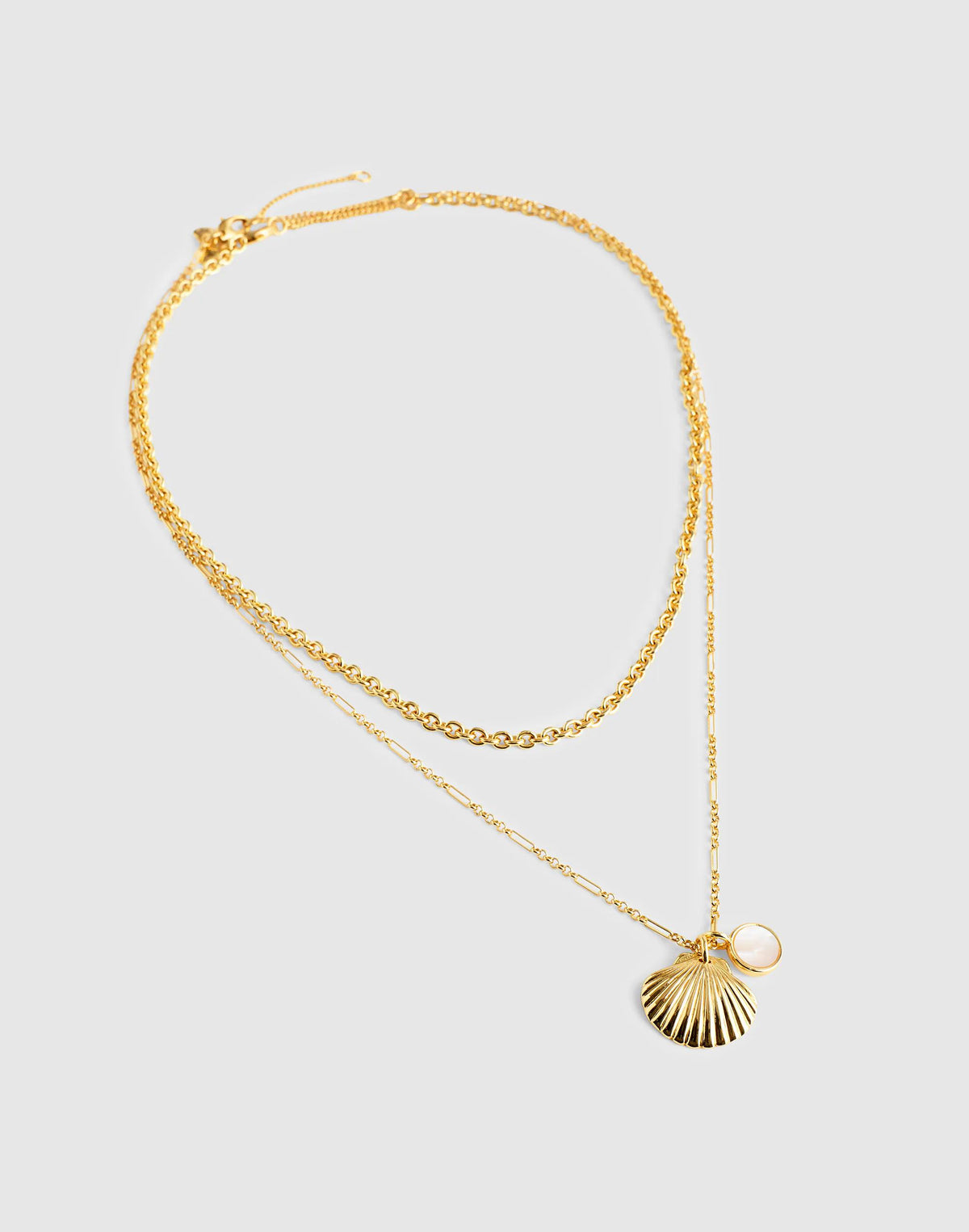 Two-Pack Mother-of-Pearl Necklace Set Antique Gold | Madewell Signature