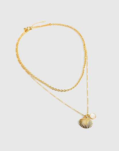Two-Pack Mother-of-Pearl Necklace Set Antique Gold | Madewell Signature