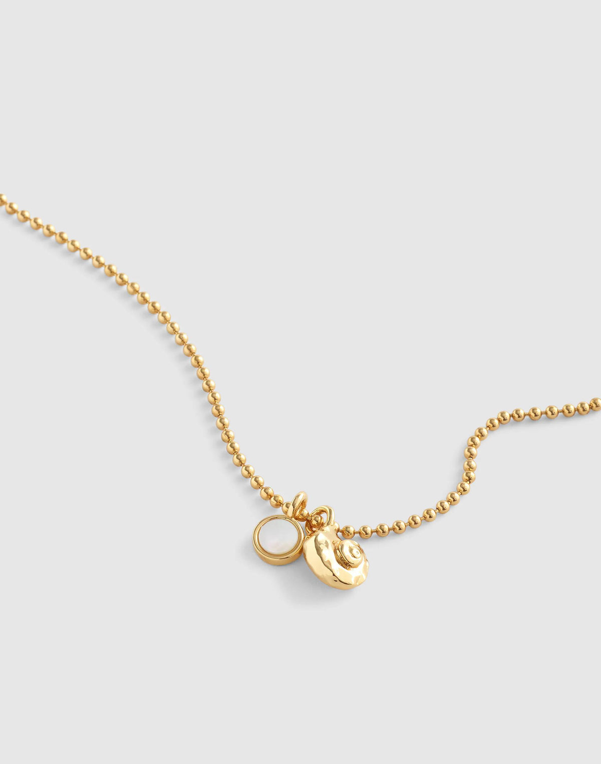 Mother-of-Pearl Ball Chain Necklace Antique Gold | Madewell Hot Sale