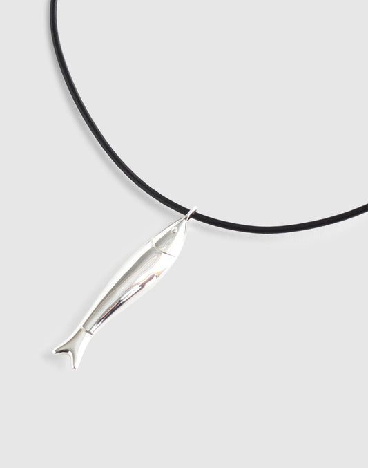 Fish Pendant Cord Necklace Warm Silver | Madewell Hot Sale