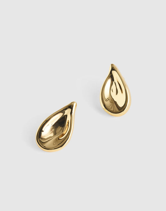Droplet Stud Earrings Antique Gold | Madewell Trending