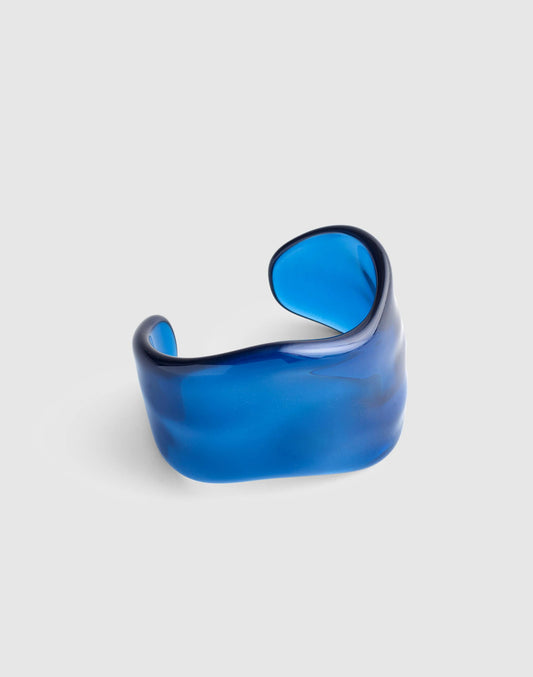 Resin Chunky Wavy Cuff Bracelet Retro Blue | Madewell Special Offer